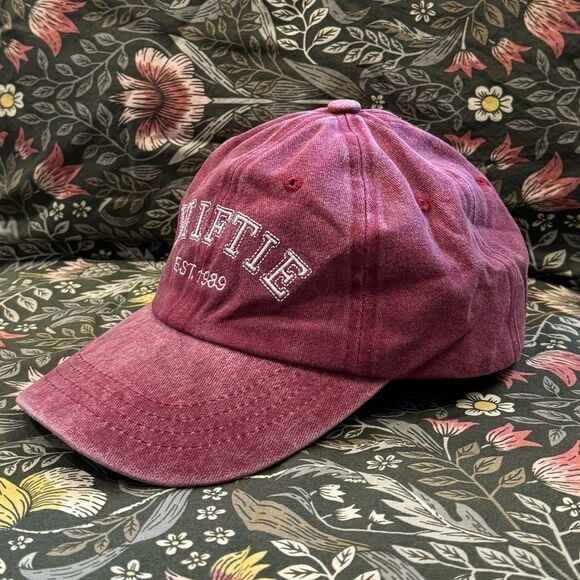 Swiftie Est. 1989 Dad Hat Taylor Swift TTPD Embroidered Red & White Baseball Cap - Picture 3 of 5